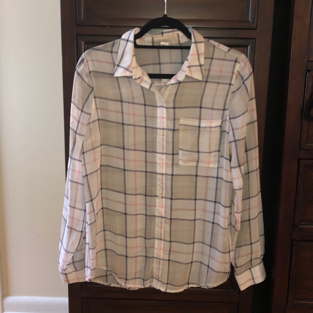 Old Navy Shear Plaid Shirt